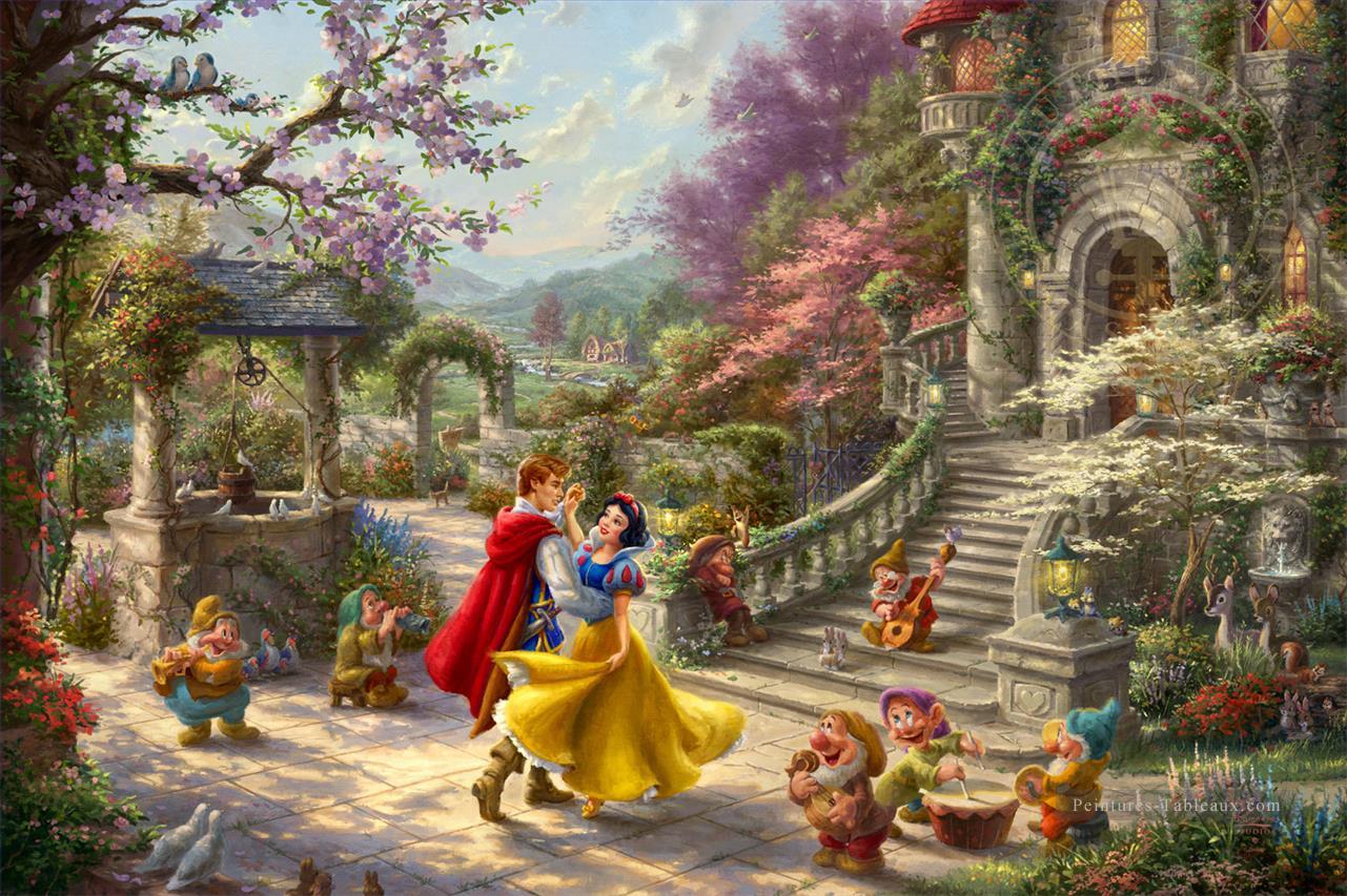 Snow White Dancing in the Sunlight TK Disney Peintures à l'huile